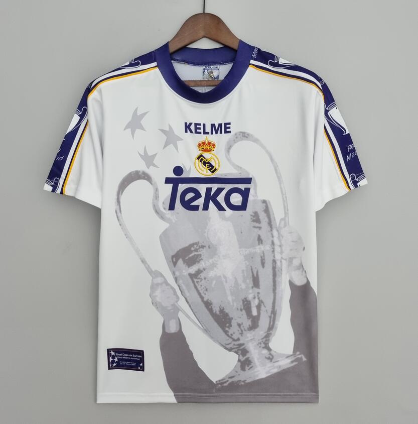 1997-98 Real Madrid Champions League 7 Cups Commemorative Soccer Jersey Shirt